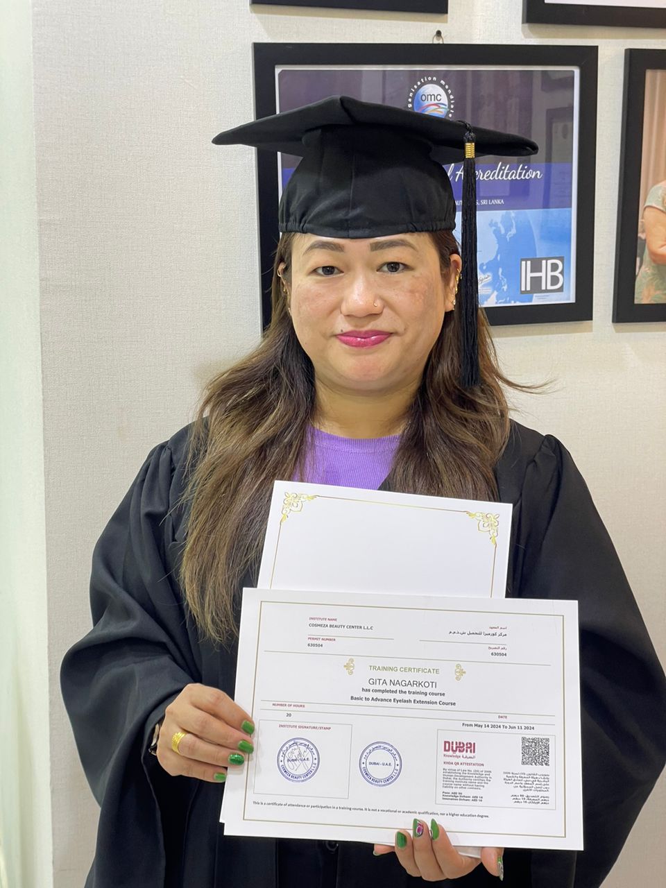 Home Cosmeza Beauty institute Certificate