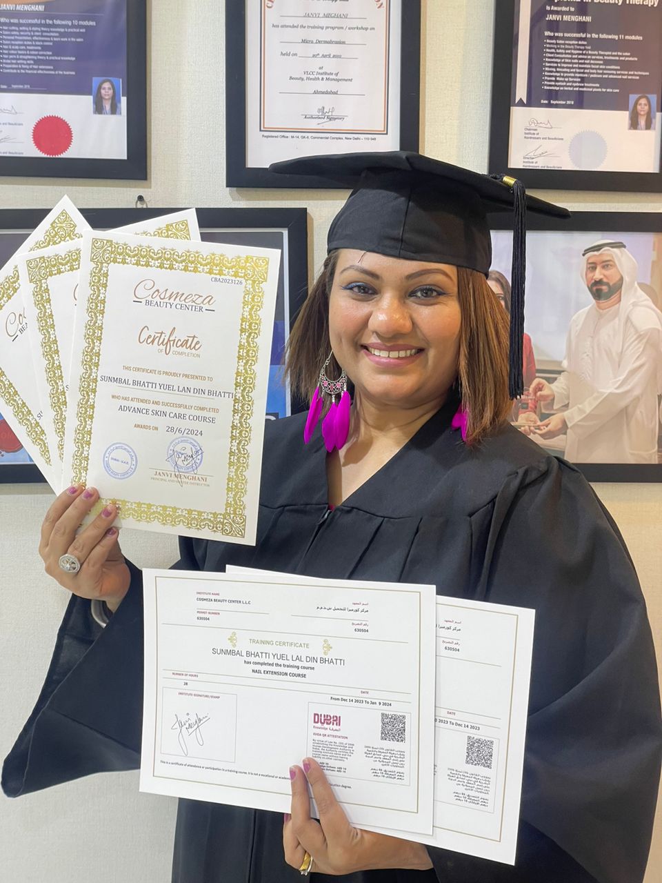 Home Cosmeza Beauty institute Certificate